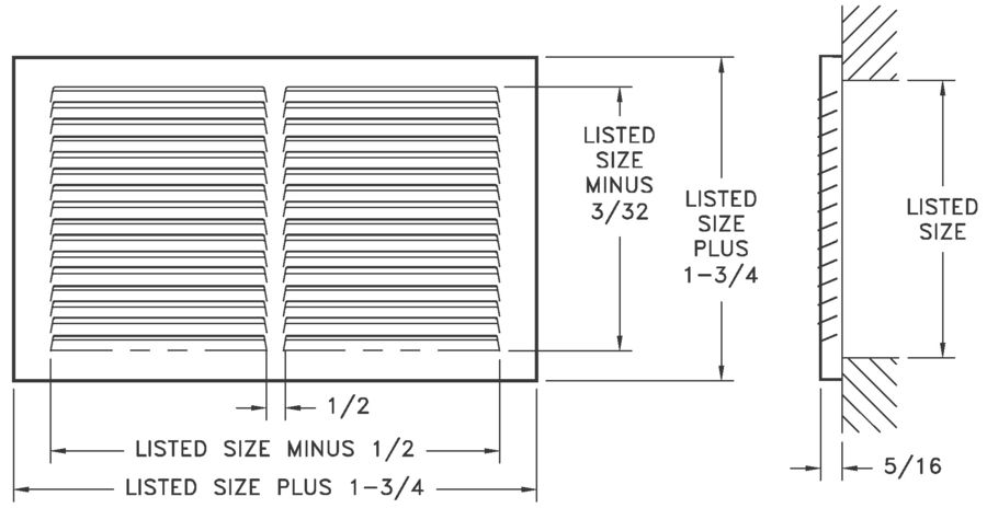 A170 - Exhaust grille with fixed vanes